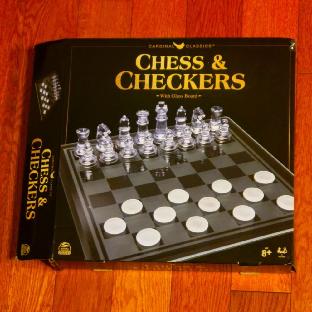 New Chess and Checkers glass game.